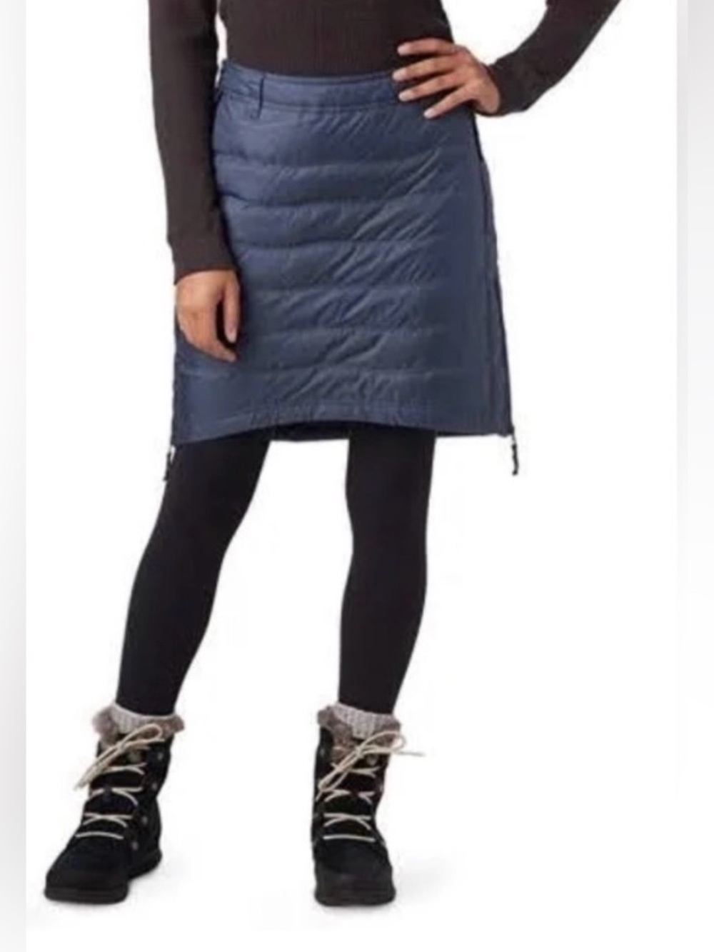SKHoop Down Quilted puffer Insulated Navy Blue Women's Skirt XXL